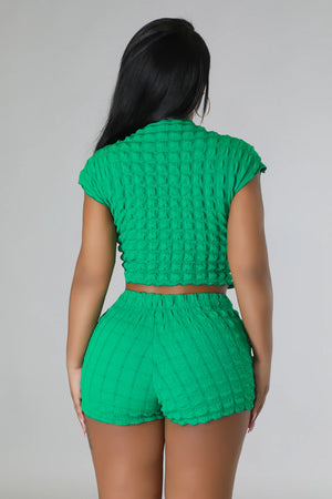 Give It Up Bubble Short Set