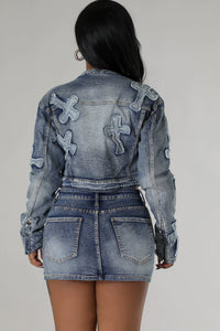 Can’t Cross Me Denim Skirt Set