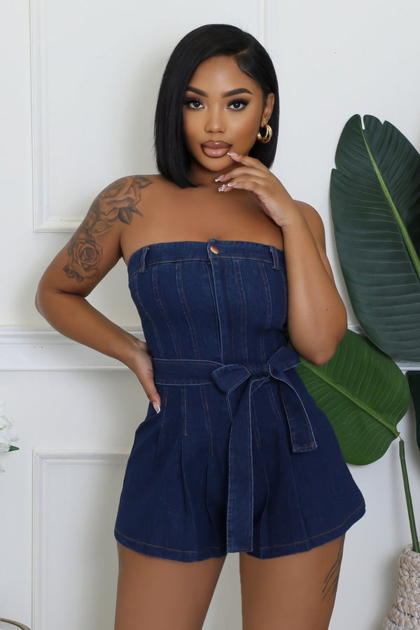Instant Crush Denim Playsuit