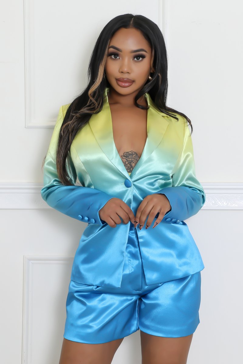 Cocktail Hour Blazer Short Set