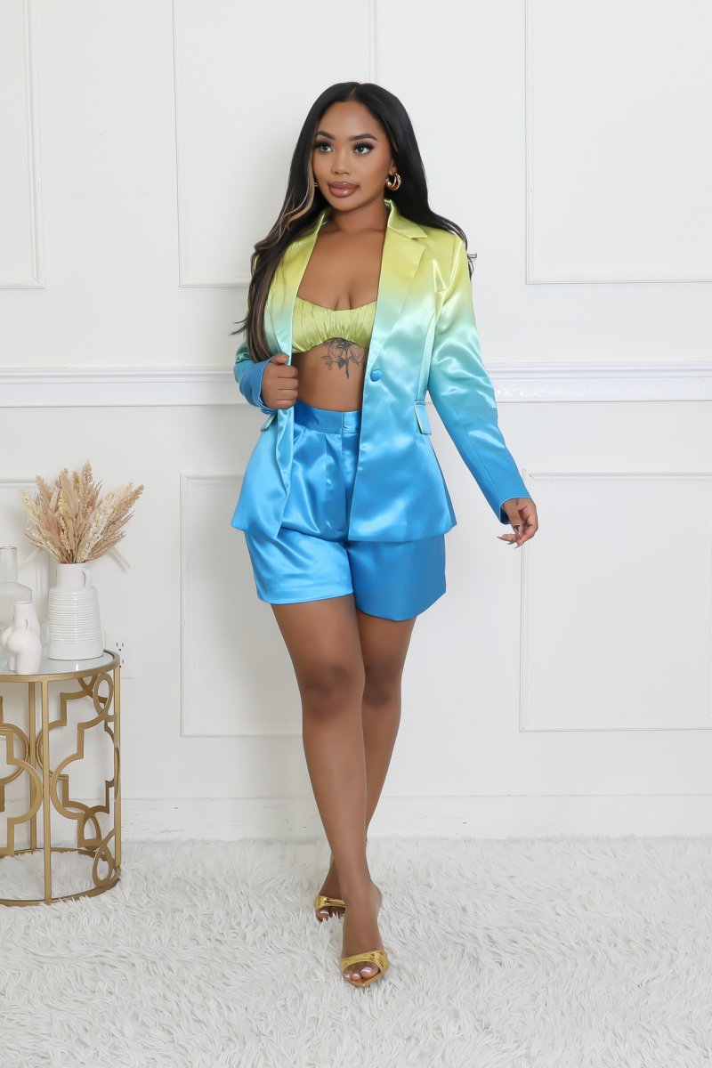Cocktail Hour Blazer Short Set