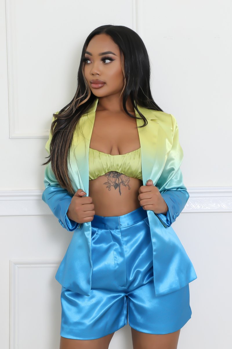 Cocktail Hour Blazer Short Set