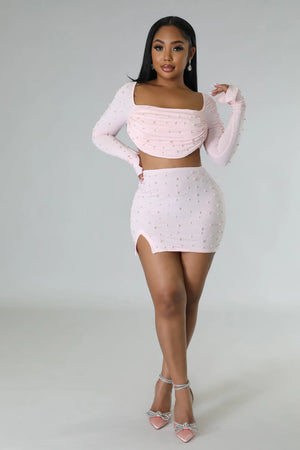 Sweetheart Pearl Skirt Set