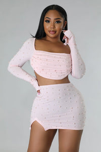 Sweetheart Pearl Skirt Set
