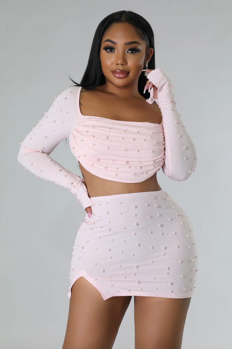 Sweetheart Pearl Skirt Set