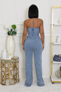 So Glam Denim Jumpsuit