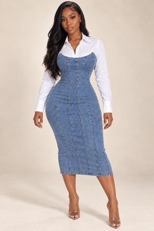 Take Notes Midi Dress