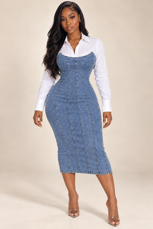Take Notes Midi Dress