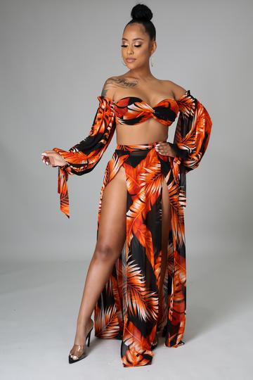 3pc Tropical Palms Swim Set
