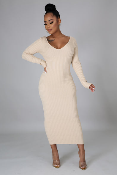 Cutest In The Game Midi Knit Dress